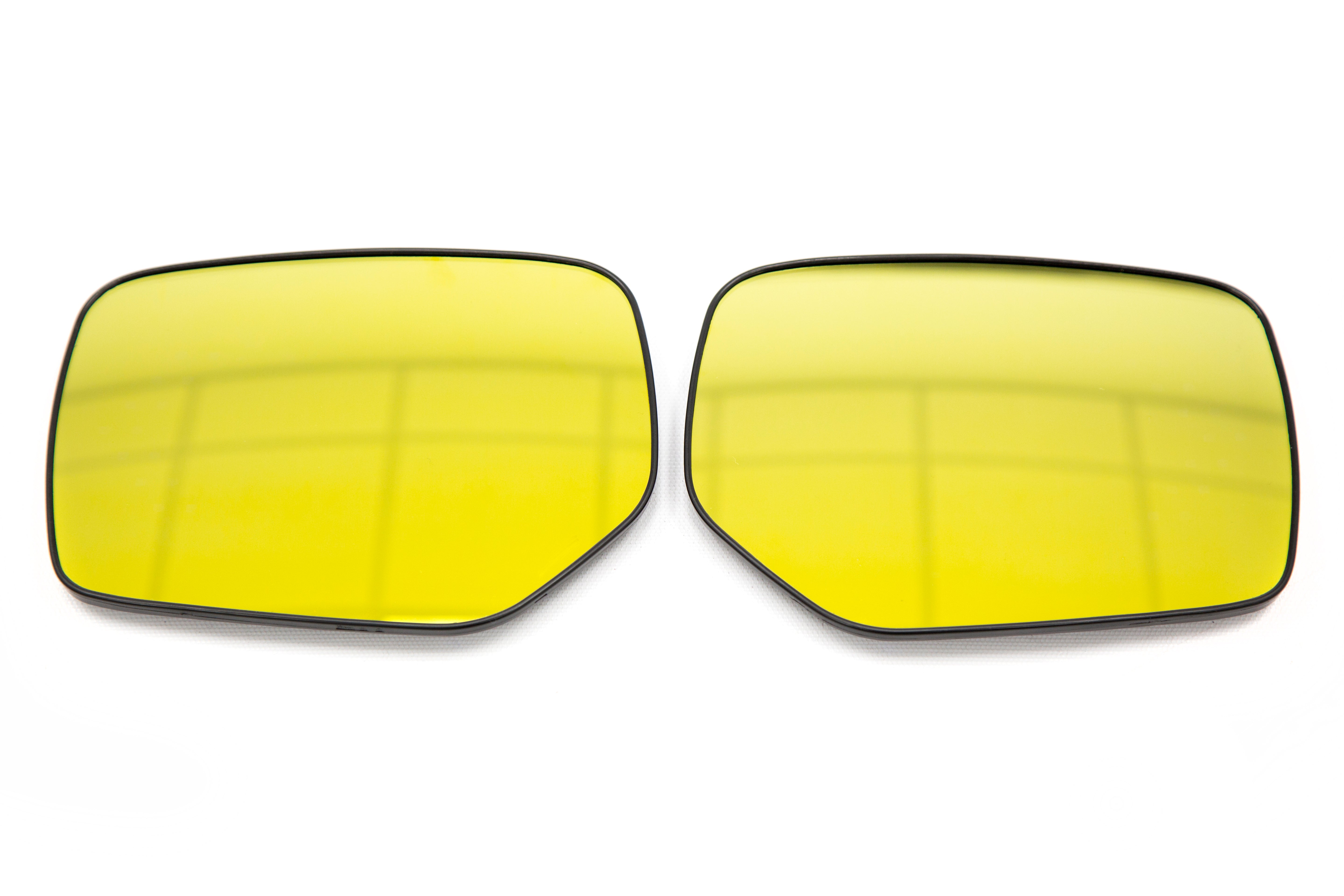 OLM Wide Angle Convex Mirrors (w/ Turn Signals / Defrosters) - Golden - 2015-2021 Subaru WRX / STI